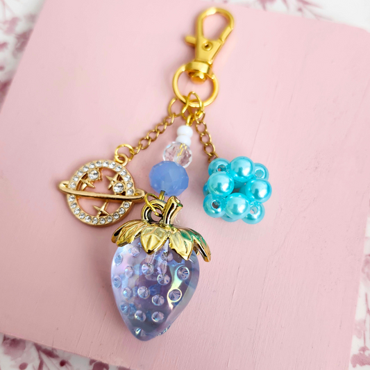 Porte-clé - Fraise bleue