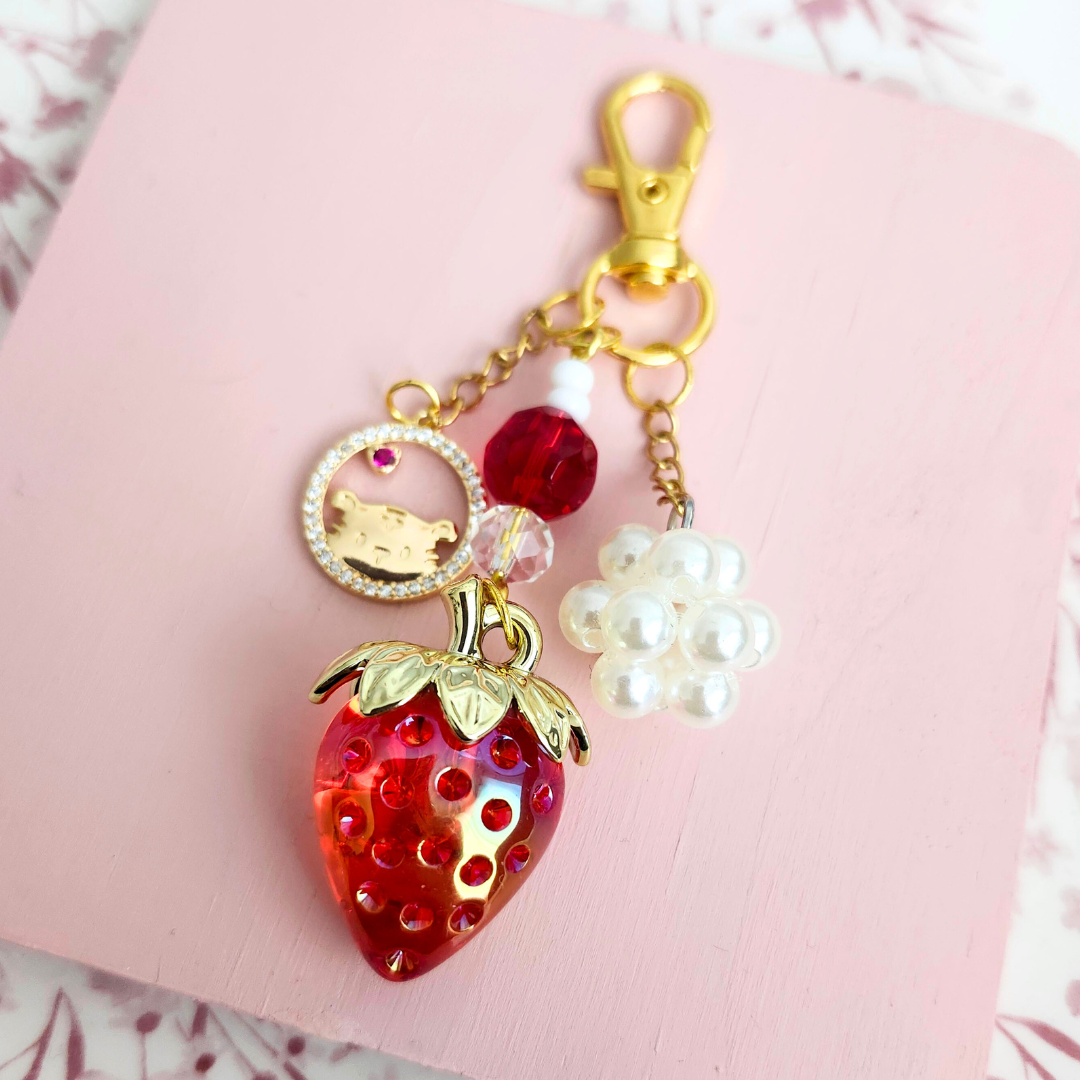 Porte-clé - Fraise rouge
